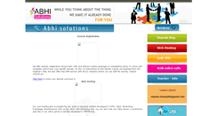 Desktop Screenshot of abhisolutions.com